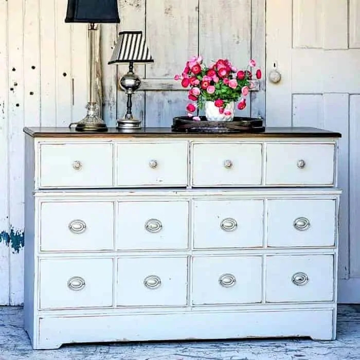 how to distress already painted furniture