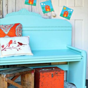 how to make a bench using a headboard and footboard