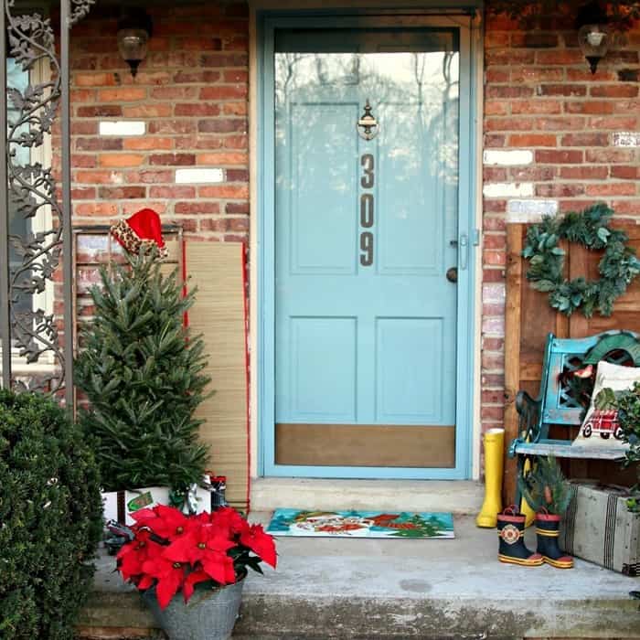 front porch decorating ideas for Christmas