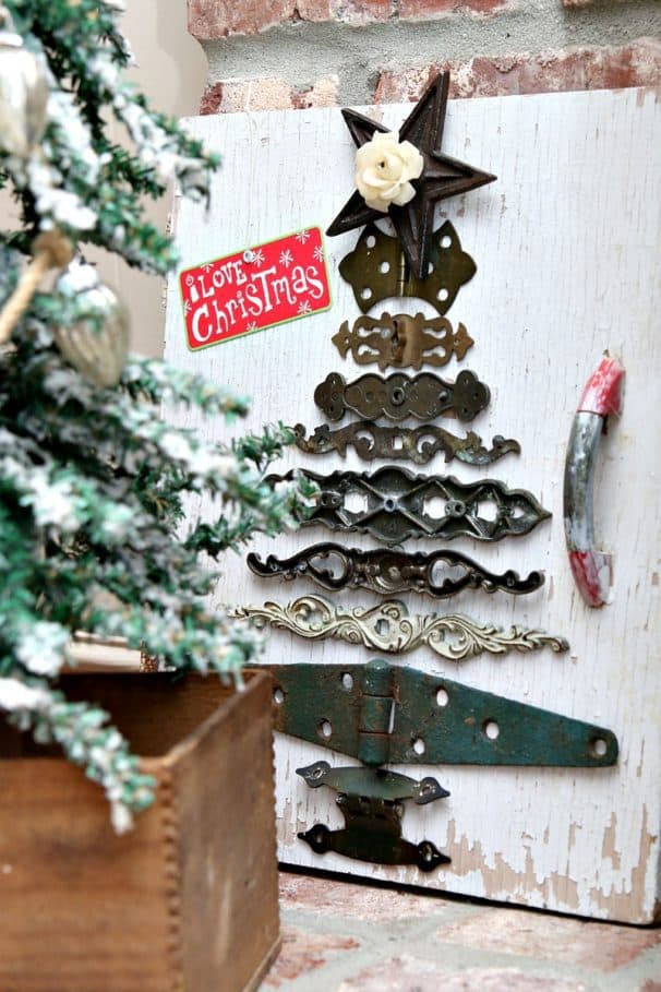 DIY Christmas Tree Idea Using Reclaimed Hardware