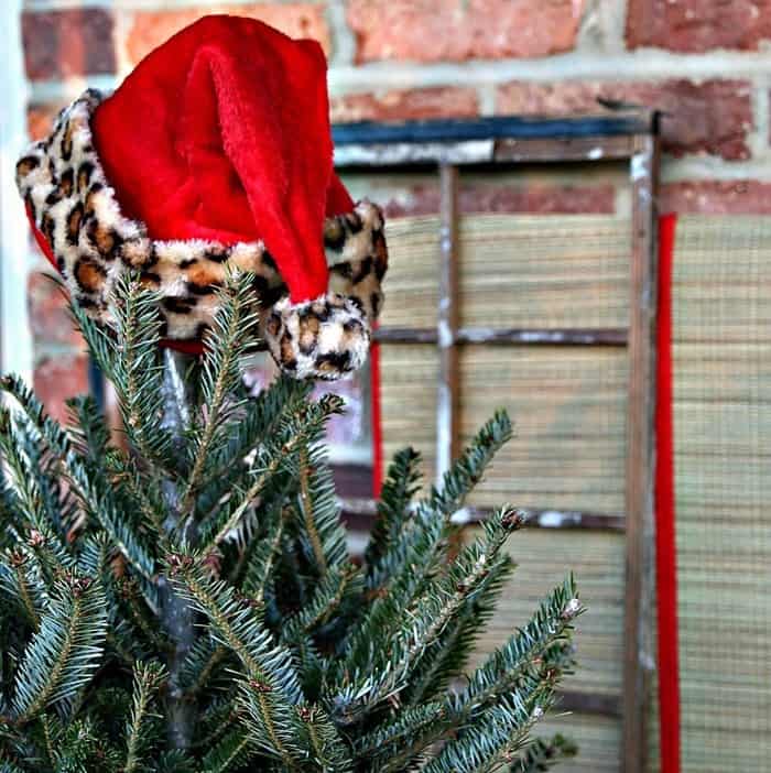 santa hat for tree topper