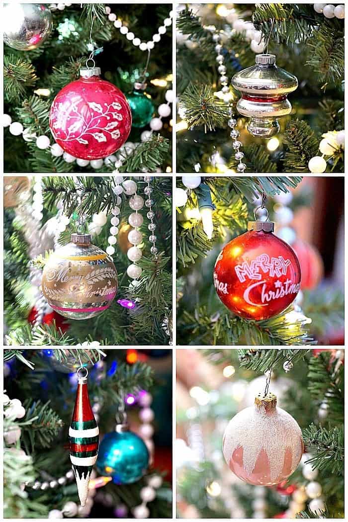 Shiny Brite Christmas ornaments and other vintage glass ornaments