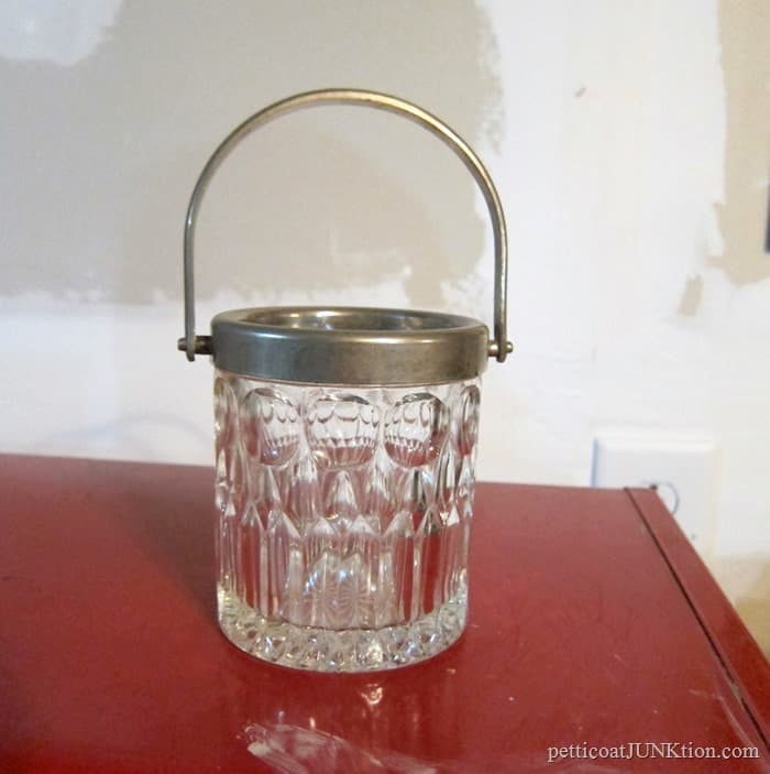 cut glass jar with handle