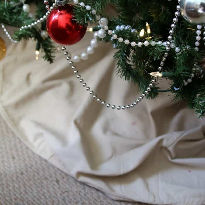 drop cloth tree skirt