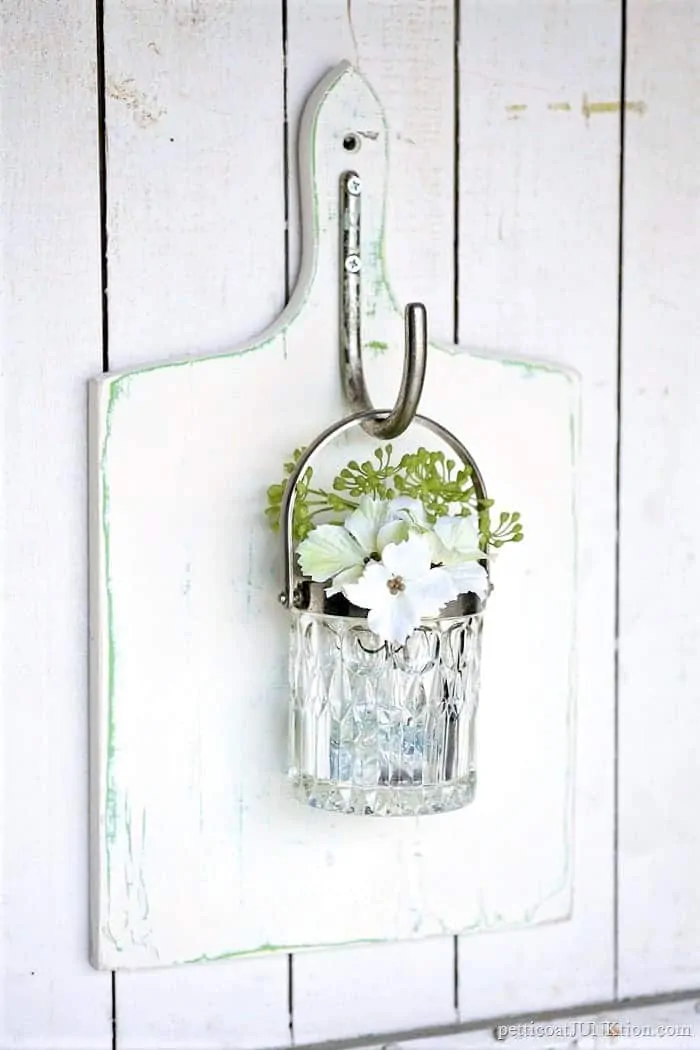make a hanging wall vase from a glass bowl