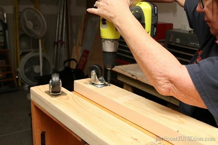 adding castors to the bench