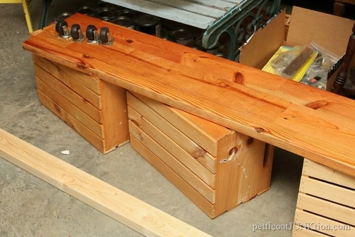 supplies to make wood crate bench