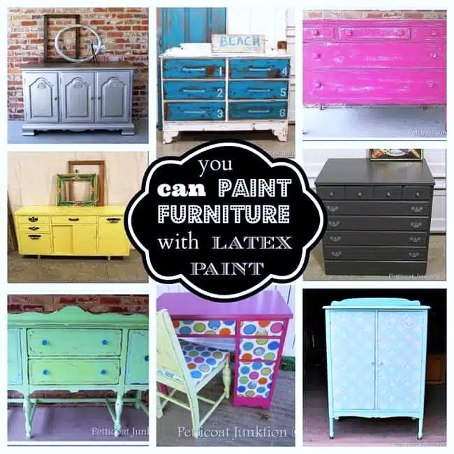 how to paint furniture with latex paint