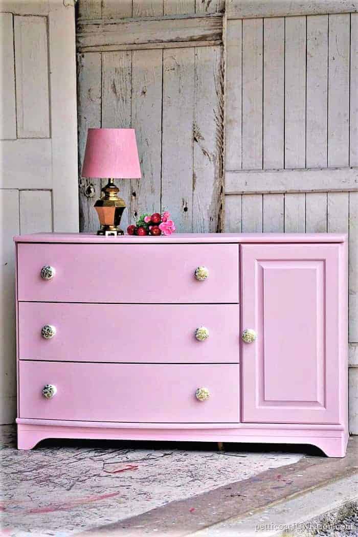 How to paint a dresser pink