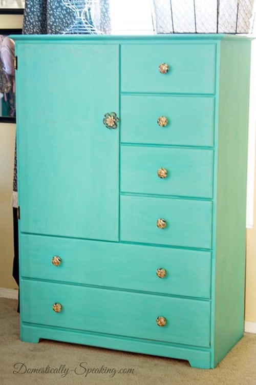 Domestically Speaking Turquoise Dresser