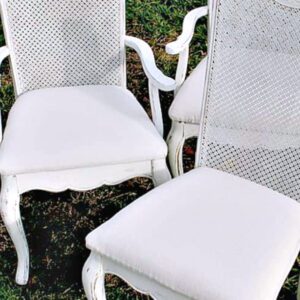 Easy Drop Cloth DIY Idea For Covering Fabric Chair Seats