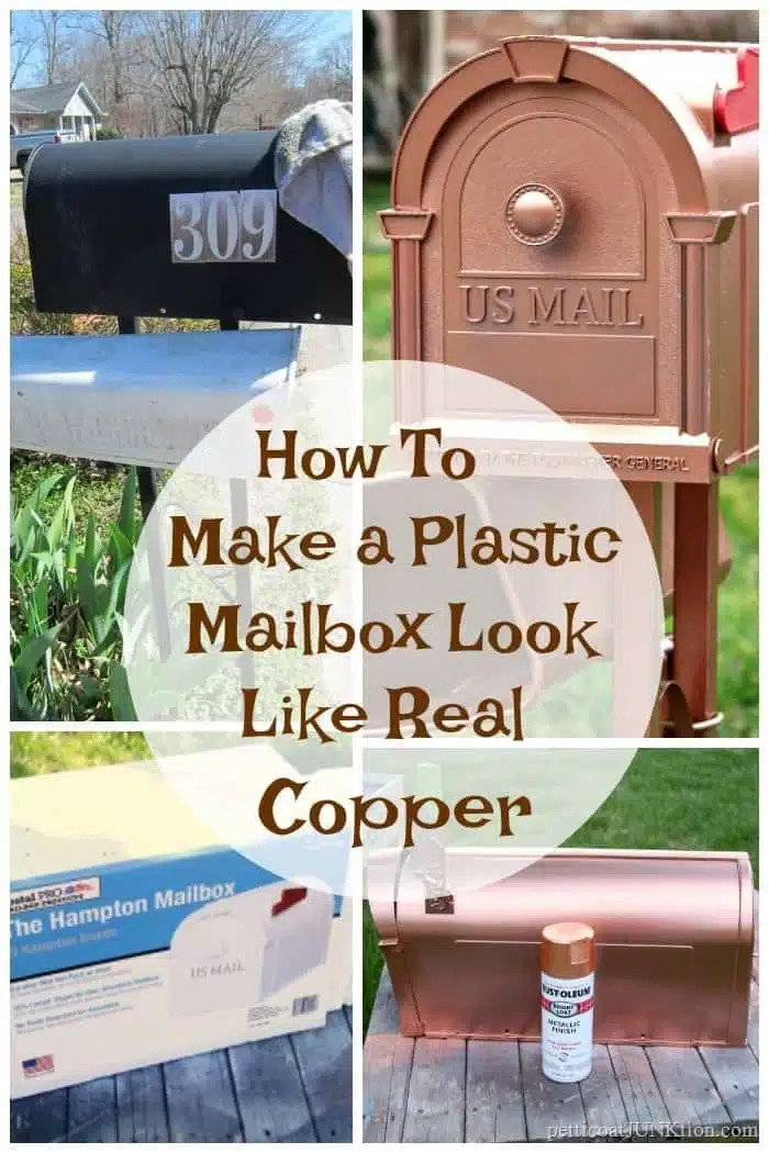 how to make a plastic mailbox look like real copper