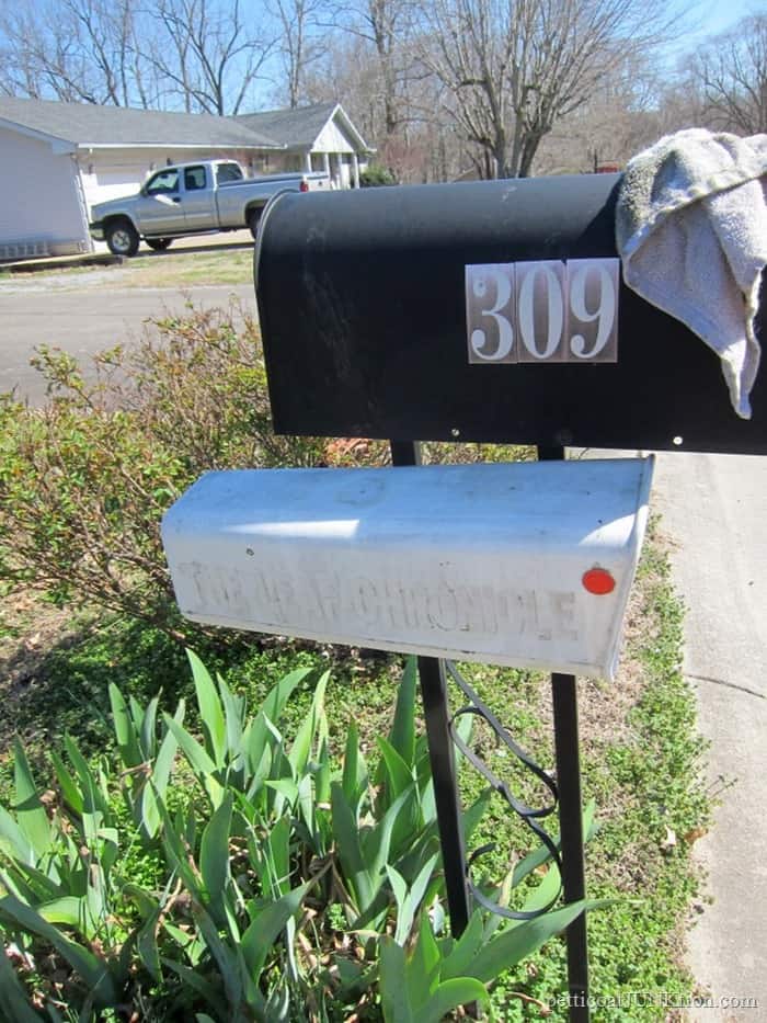 mailbox pole ready to paint