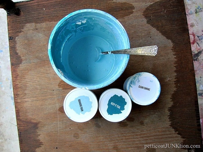 mixing Black Dog Salvage Furniture Paint to make a new color