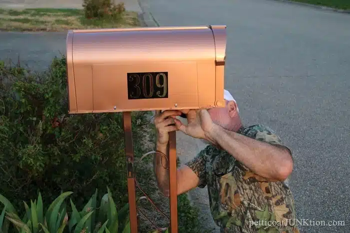 putting the mailbox up