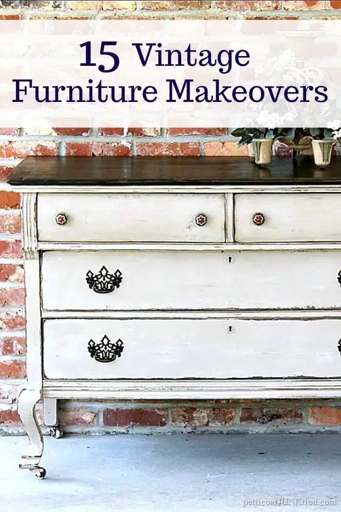 15 Vintage Dresser Makeovers featuring the best furniture projects