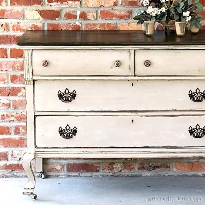 off white antique dresser