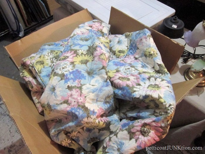 1960 or 1970's floral bedspread