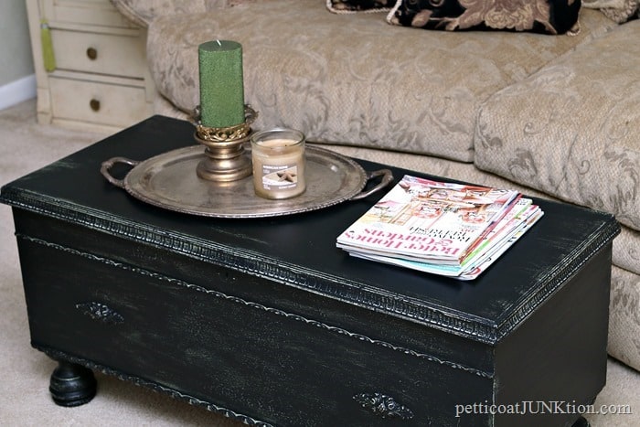 Cedar Chest with Distressed Layered Crackled Paint