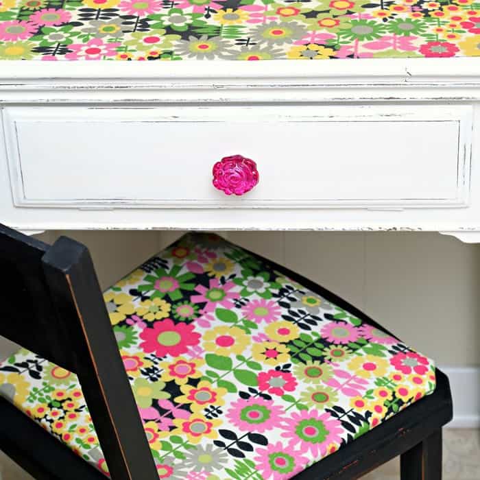 How to Mod Podge Fabric to Wood Furniture