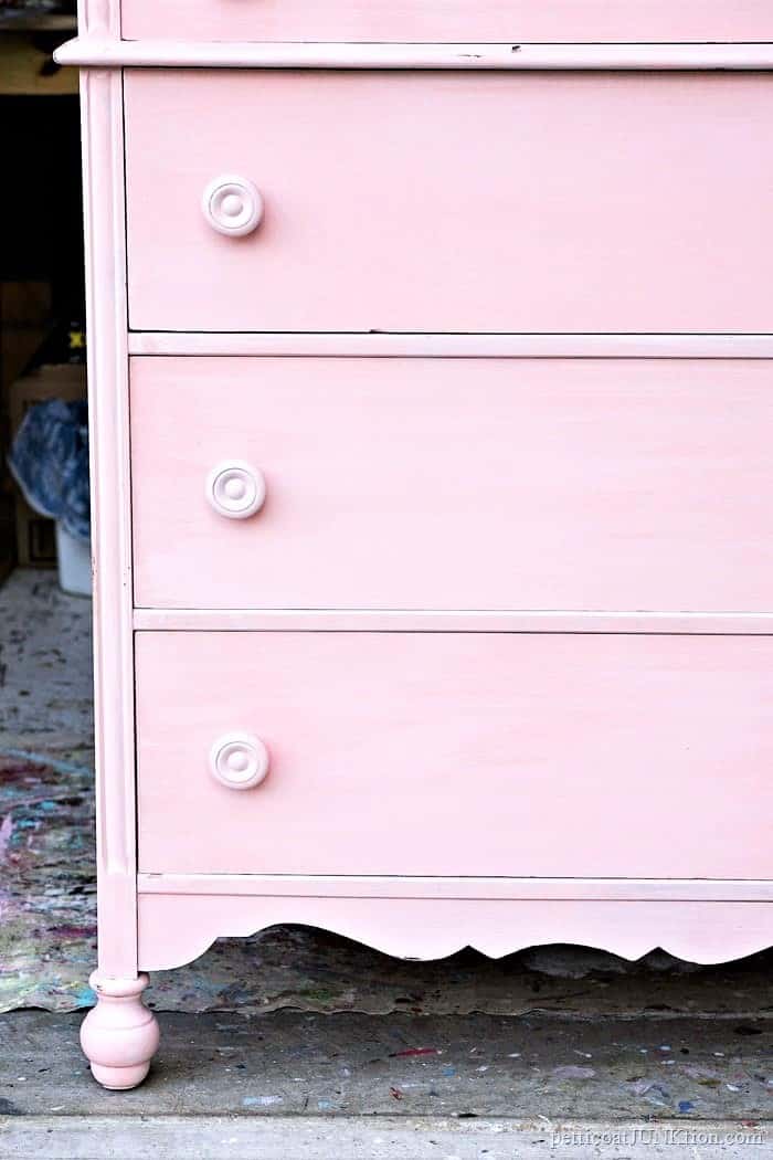 How To Paint Bedroom Furniture With, Pink And White Chalk Paint Dresser