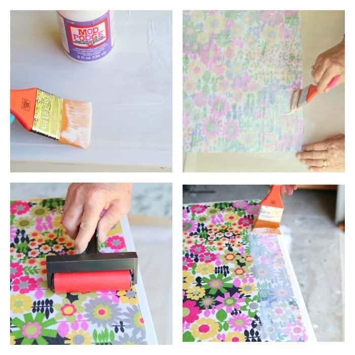 How To Use Mod Podge On Fabric And Furniture | Tutorial - Petticoat ...