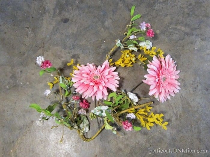 recycled repurposed flowers