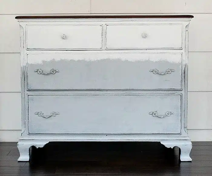 white and gray dresser from Lovely Etc