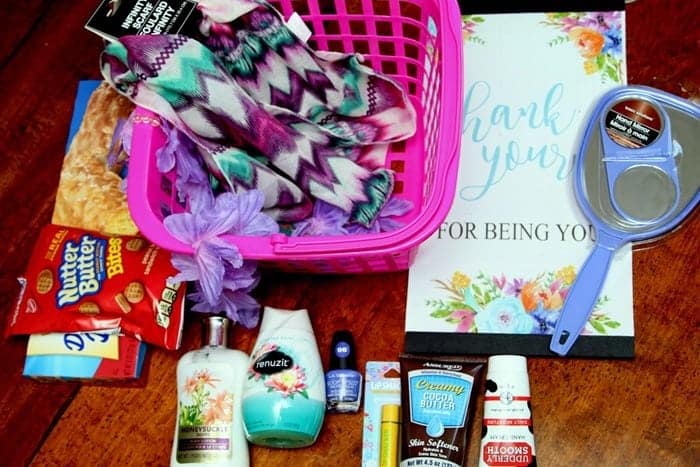 Dollar Tree Items to make gift basket for Mom in Nursing Home
