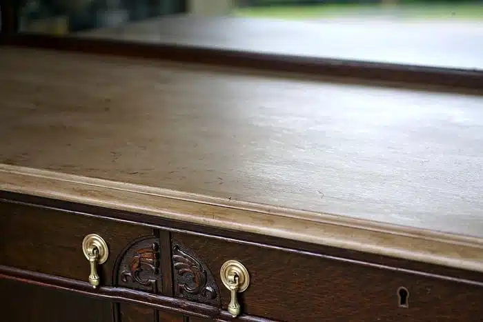 Vintage Buffet Gets A Painted Antiqued Top