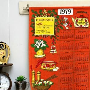 Vintage Tea Towel Calendar