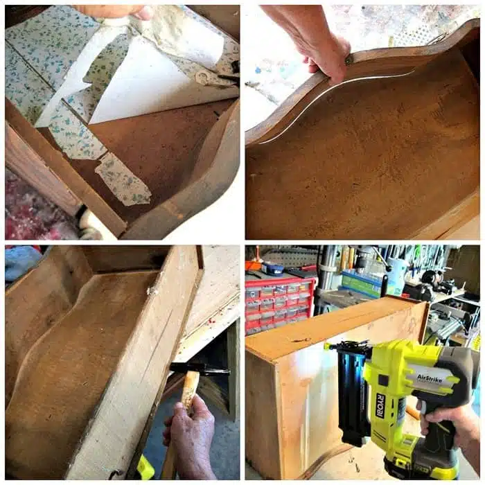 making drawer repairs to antique furniture