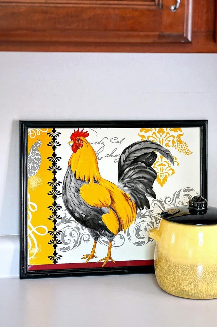 repurpose a rooster placemat