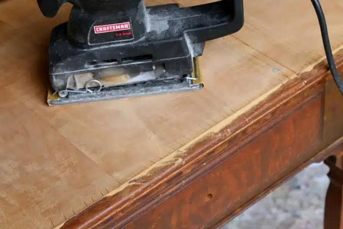 use an electric sander to sand funiture smooth