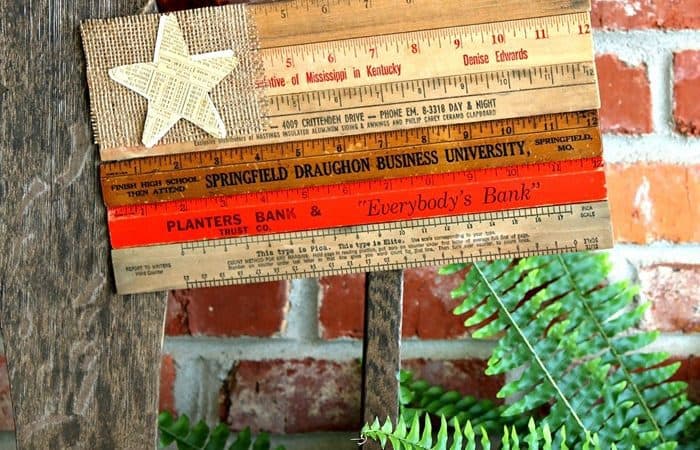 wooden ruler flag