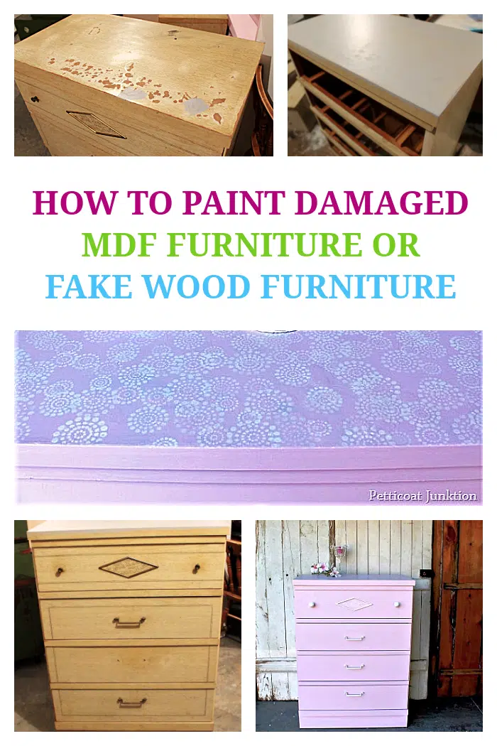 How to paint damaged mdf furniture or paint fake wood furniture