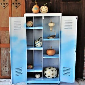 painted metal school locker