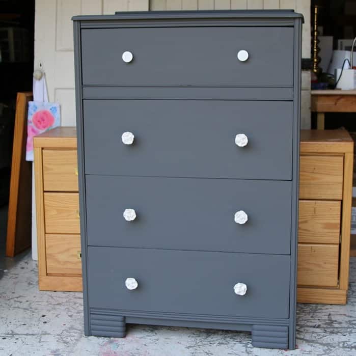 gray chest of drawers