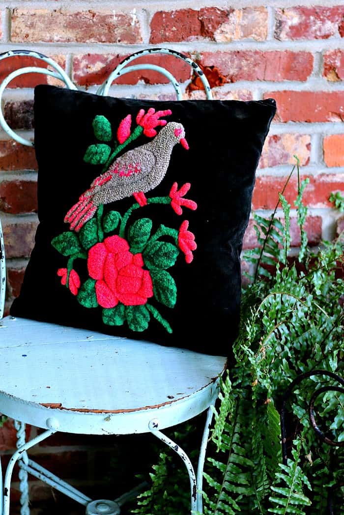 hand stitched pillow cover