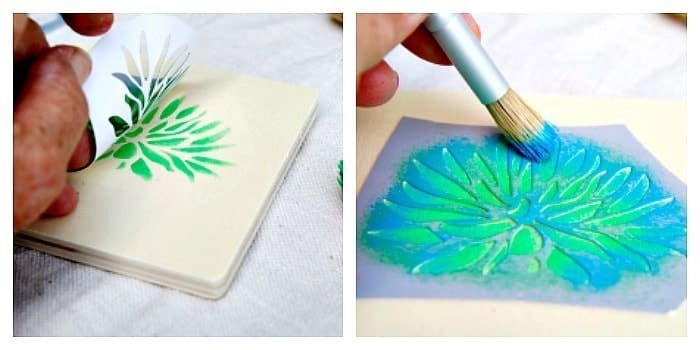 how to stencil multiple colors using one stencil