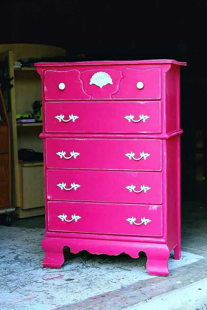 Distressed Layered Latex Paint, Furniture Makeover Before And After