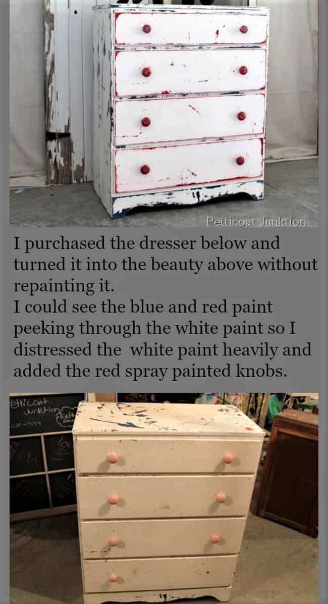Girl Furniture With Paint, Red And White Dresser Pulls