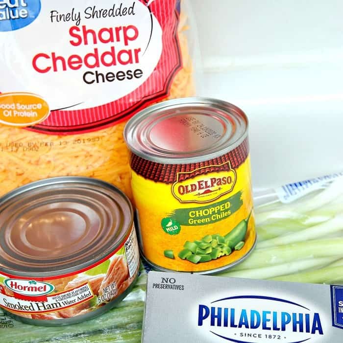 ingredients to make the cheese dip