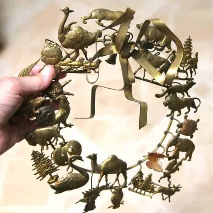 brass wreath