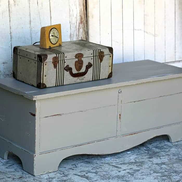 Distressed paint hides furniture flaws, cedar chest makeovers