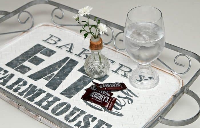 Farmhouse style DIY serving tray