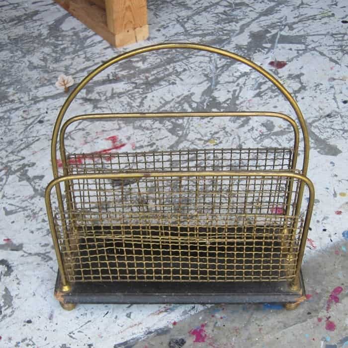 brass magazine rack yard sale buy