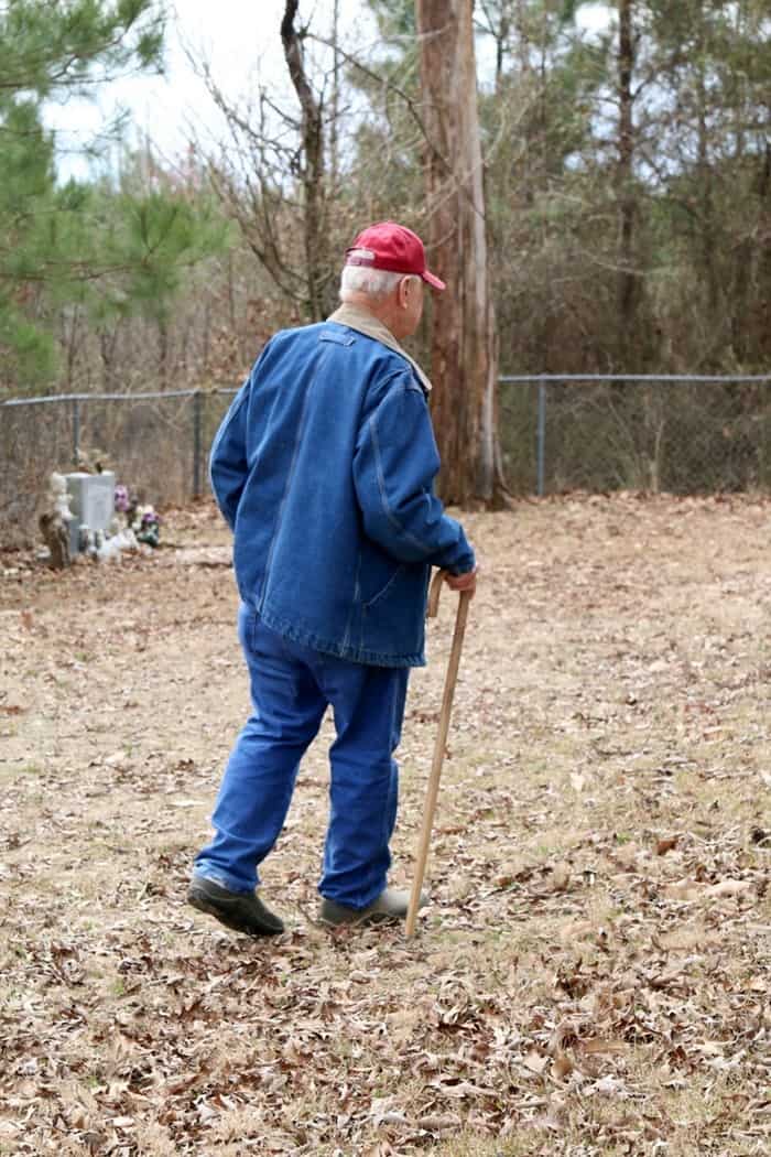 Dad at the Old Owen Cemetery in Griffith Springs Community Arkansas