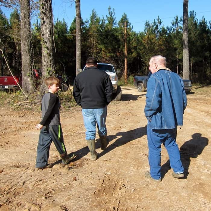 Dad with his grandson and great grandson