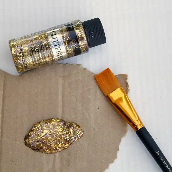 Glitterific paint is glittery and shimmery and is perfect for Christmas tree ornaments